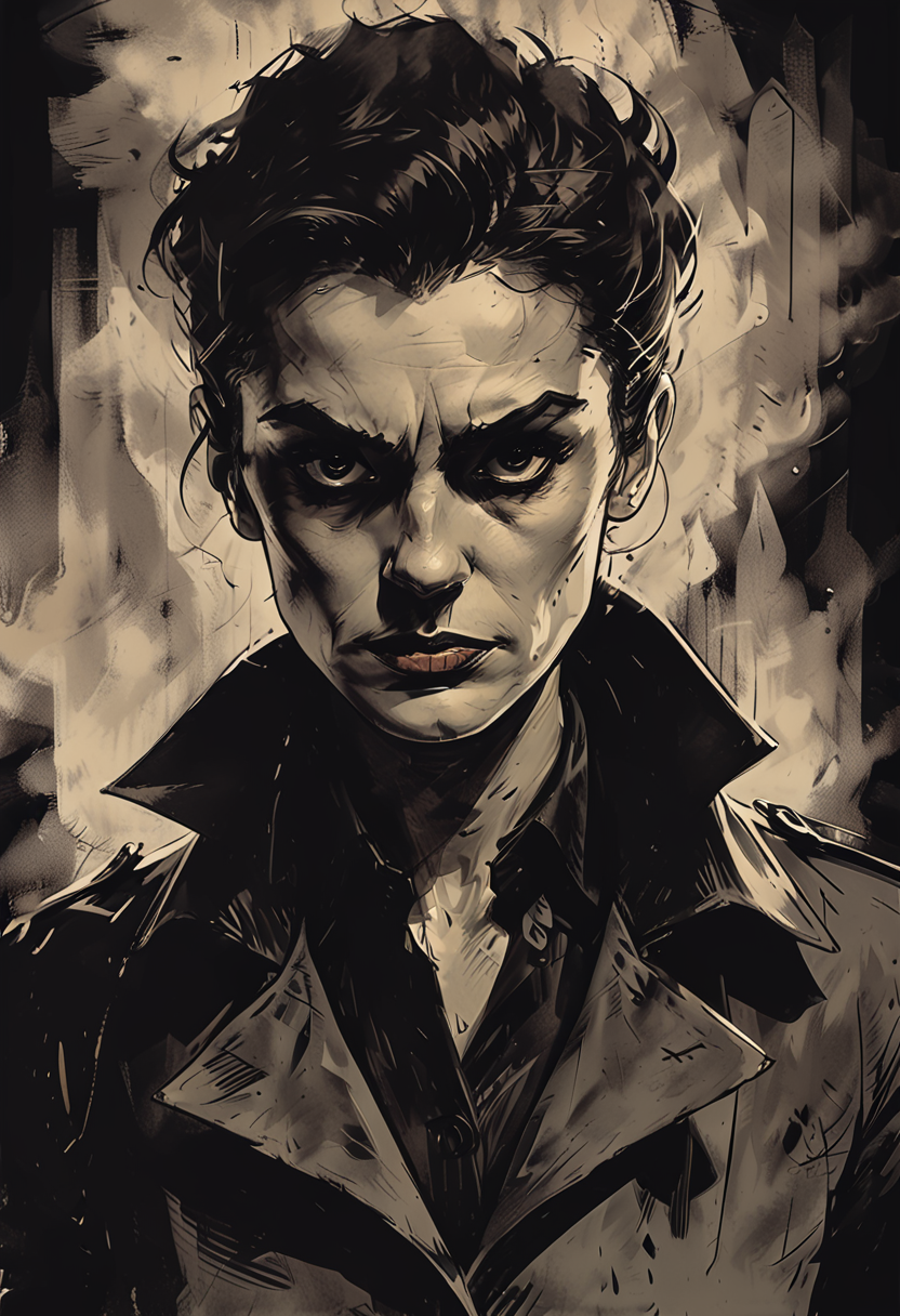 00047-1242658393-close up, drawing of a moody detective woman in a smokey detective office, with (thick eyebrows_0.7) and with (big nose_1.1) and.png